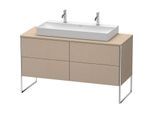 Duravit XSquare Waschtisch-Unterschrank XS4925M7575 140x53,8x54,8cm, 4 Schubkästen, Leinen