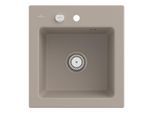 Villeroy und Boch Subway 45 XS Einbauspüle 678102AM mit Ablaufgarnitur und Exzenterbetätigung, 475 x 510 mm, Almond