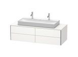 Duravit XSquare Waschtisch-Unterschrank XS4915M3636 140x40x54,8cm, 4 Schubkästen, weiß seidenmatt