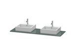 Duravit XSquare Konsole XS063HB3838 160x55cm, mit zwei Ausschnitten, Dolomiti Grey hochglanz