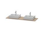 Duravit XSquare Konsole XS063HB7575 160x55cm, mit zwei Ausschnitten, Leinen