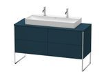 Duravit XSquare Waschtisch-Unterschrank XS4925M9898 140x53,8x54,8cm, 4 Schubkästen, Nachtblau seidenmatt