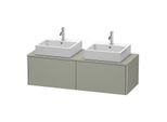 Duravit XSquare Waschtisch-Unterschrank XS4906B9292 140x40x58,4cm, 2 Auszüge, beidseitig, Steingrau seidenmatt