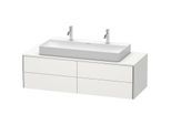 Duravit XSquare Waschtisch-Unterschrank XS4915M3939 140x40x54,8cm, 4 Schubkästen, Nordic weiß seidenmatt