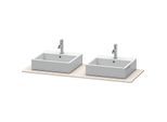 Duravit XSquare Konsole XS063GB9191 140x55cm, mit zwei Ausschnitten, Taupe