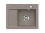 Villeroy und Boch Subway 45 Compact Einbauspüle 331302TR rechts, mit Ablaufgarnitur, Excenterbetätigung, 650 x 510 mm, timber CeramicPlus