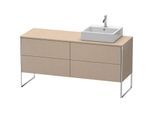Duravit XSquare Waschtisch-Unterschrank XS4924R7575 160x53,8x54,8cm, 4 Auszüge, rechts, Leinen