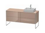 Duravit XSquare Waschtisch-Unterschrank XS4924R8686 160x53,8x54,8cm, 4 Auszüge, rechts, cappuccino hochglanz