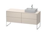Duravit XSquare Waschtisch-Unterschrank XS4924R9191 160x53,8x54,8cm, 4 Auszüge, rechts, Taupe