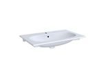 Geberit Acanto Möbel-Waschtisch 500641018 75 x 48 cm, mit Hahnloch, mit Überlauf, weiß KeraTect
