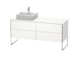 Duravit XSquare Waschtisch-Unterschrank XS4924L3636 160x53,8x54,8cm, 4 Auszüge, links, weiß seidenmatt