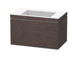 Duravit L-Cube Waschtisch-Unterschrank LC6917N7272 80 x 48 cm, ohne Hahnloch, eiche dunkel gebürstet, 1 Auszug
