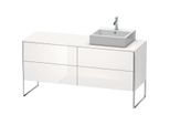 Duravit XSquare Waschtisch-Unterschrank XS4924R2222 160x53,8x54,8cm, 4 Auszüge, rechts, weiß hochglanz