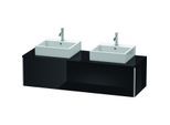 Duravit XSquare Waschtisch-Unterschrank XS4907B4040 160x40x54,8cm, 2 Auszüge, beidseitig, schwarz hochglanz