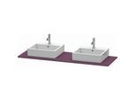 Duravit XSquare Konsole XS063HB9494 160x55cm, mit zwei Ausschnitten, Aubergine seidenmatt