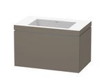 Duravit L-Cube Waschtisch-Unterschrank LC6917N9090 80 x 48 cm, ohne Hahnloch, flannel grey seidenmatt, 1 Auszug