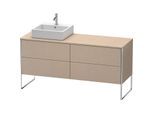 Duravit XSquare Waschtisch-Unterschrank XS4924L7575 160x53,8x54,8cm, 4 Auszüge, links, Leinen