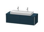 Duravit XSquare Waschtisch-Unterschrank XS4915M9898 140x40x54,8cm, 4 Schubkästen, Nachtblau seidenmatt