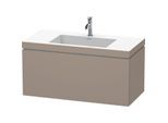 Duravit L-Cube Waschtisch-Unterschrank LC6918O4343 100 x 48 cm, 1 Hahnloch, basalt matt, 1 Auszug