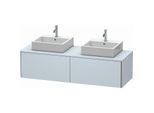 Duravit XSquare Waschtisch-Unterschrank XS4907B9797 160x40x54,8cm, 2 Auszüge, beidseitig, Lichtblau seidenmatt