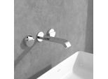 Villeroy und Boch Dawn Fertigmontageset TVZ10600200061 Unterputz-Dreiloch-Waschtischarmatur, ohne Ablaufgarnitur, Wandmontage, chrom