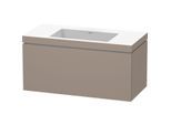 Duravit L-Cube Waschtisch-Unterschrank LC6918N4343 100 x 48 cm, ohne Hahnloch, basalt matt, 1 Auszug