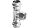 Viega Temponox T-Stück 810887 22 x Rp 1/2 x 22 mm, Stahl, nicht rostend, Rp-Gewinde, SC-Contur