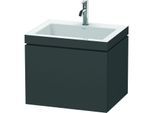 Duravit L-Cube Waschtisch-Unterschrank LC6916O4949 60 x48 cm, 1 Hahnloch, graphit matt, 1 Auszug