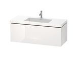 Duravit L-Cube Waschtisch-Unterschrank LC6919N8585 120 x 48 cm, ohne Hahnloch, weiß hochglanz, 1 Auszug