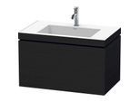 Duravit L-Cube Waschtisch-Unterschrank LC6917O1616 80 x 48 cm, 1 Hahnloch, Eiche schwarz, 1 Auszug