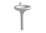 Vitra Istanbul Waschtisch 4261B403-0041 60,5x61,5cm, integrierte Standsäule, ohne Überlauf/Hahnloch mittig, weiß VC