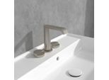 Villeroy und Boch Dawn Dreiloch-Waschtischarmatur TVZ10600100064 ohne Ablaufgarnitur, brushed nickel black