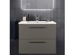 Ideal Standard i.life B Möbeldoppelwaschtisch-Unterschrank T5272NG 2 Auszüge, 80 x 50,5 x 63 cm, quarzgrau matt