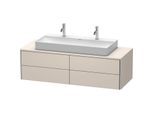 Duravit XSquare Waschtisch-Unterschrank XS4915M9191 140x40x54,8cm, 4 Schubkästen, Taupe