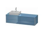 Duravit XSquare Waschtisch-Unterschrank XS4914L4747 160x40x54,8cm, 4 Schubkästen, links, Stone Blue hochglanz
