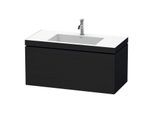 Duravit L-Cube Waschtisch-Unterschrank LC6918O1616 100 x 48 cm, 1 Hahnloch, Eiche schwarz, 1 Auszug