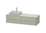 Duravit XSquare Waschtisch-Unterschrank XS4914L6060 160x40x54,8cm, 4 Schubkästen, links, Taupe seidenmatt