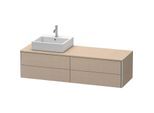 Duravit XSquare Waschtisch-Unterschrank XS4914L7575 160x40x54,8cm, 4 Schubkästen, links, Leinen