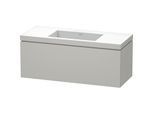 Duravit L-Cube Waschtisch-Unterschrank LC6919N0707 120 x 48 cm, ohne Hahnloch, betongrau matt, 1 Auszug
