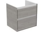 Ideal Standard Connect Air Waschtischunterschrank E1606PS 2 Auszüge, 530x517x409mm, Eiche grau Dekor/weiß matt