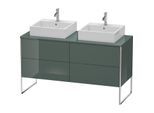 Duravit XSquare Waschtisch-Unterschrank XS4926B3838 140x53,8x54,8cm, 4 Auszüge, beidseitig, Dolomiti Grey hochglanz