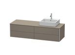 Duravit XSquare Waschtisch-Unterschrank XS4914R9090 160x40x54,8cm, 4 Schubkästen, rechts, Flannel Grey seidenmatt
