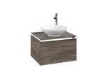 Villeroy und Boch Legato Waschtischunterschrank B567L0RK 60x38x50cm, Waschtisch mittig, mit LED-Beleuchtung, Stone Oak
