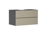 hansgrohe Xevolos E Waschtischunterschrank 54192390 980x555x550mm, 2 Schubladen, schiefergrau matt, bronze Struktur