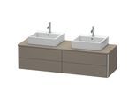 Duravit XSquare Waschtisch-Unterschrank XS4917B9090 160x40x54,8cm, 4 Schubkästen, beidseitig, Flannel Grey seidenmatt