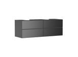 hansgrohe Xevolos E Waschtischunterschrank 54201770 1570x555x550mm, 4 Schubladen, schiefergrau matt, schiefergrau metallic