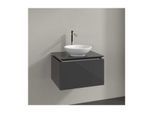 Villeroy & Boch Legato Waschtischunterschrank B56700FP 1 Auszug, 600 x 380 x 500 mm, Glossy Grey