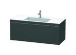 Duravit L-Cube Waschtisch-Unterschrank LC6919O4949 120 x 48 cm, 1 Hahnloch, graphit matt, 1 Auszug