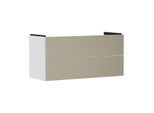 hansgrohe Xevolos E Waschtischunterschrank 54184390 1180x555x475mm, 2 Schubladen, mattweiß, bronze Struktur