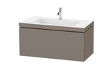 Duravit L-Cube Waschtisch-Unterschrank LC6918O9090 100 x 48 cm, 1 Hahnloch, flannel grey seidenmatt, 1 Auszug